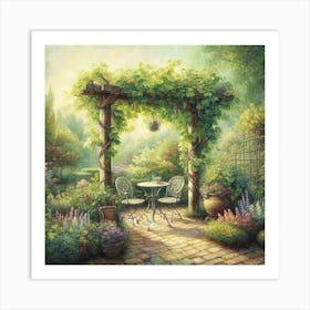 Garden Table Art Print