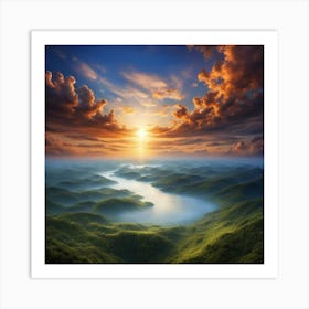 Sunrise Over The Mountains 11 Art Print