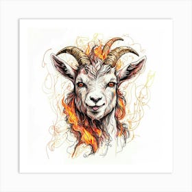 Goat Head 10 Art Print