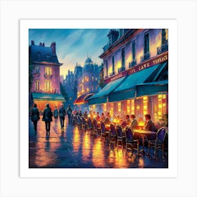 Paris At Night 3 Art Print