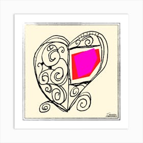 Happy Hearts full of loving care by Jessica Stockwell Art Print