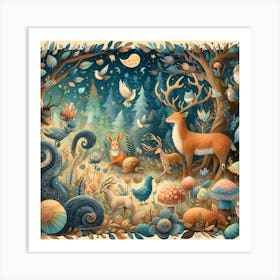 Forest Animals Art Print