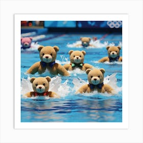 Teddy bear olympics Art Print