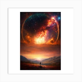 Galaxy Painting Art Print