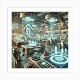 A Highly Detailed Scene Showing The Scientific Dir Art Print