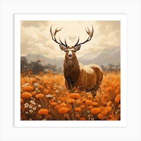 Deer In The Meadow 8 Art Print