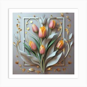 Tulips In A Frame Art Print