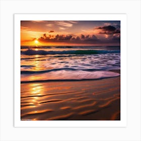 Sunset On The Beach 427 Art Print