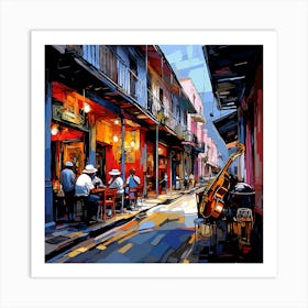 New Orleans Street Scene Art Print