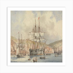 Ship In The Harbour Art Print