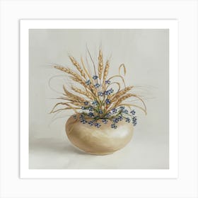 Wheat In A Vase Art Print