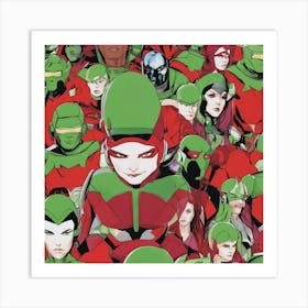 Group Of Superheroes Art Print