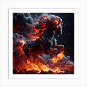 Fiery Stallion of the Apocalypse Art Print