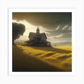 House In The Field 2 Art Print