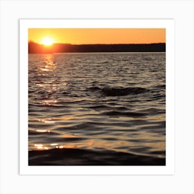 Sunset Over Lake Art Print