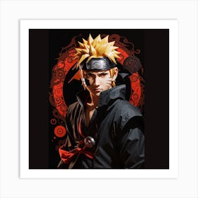 Naruto Black Art Art Print