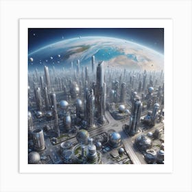 Futuristic City 157 Art Print