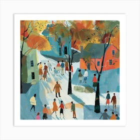 Autumn Walk Art Print