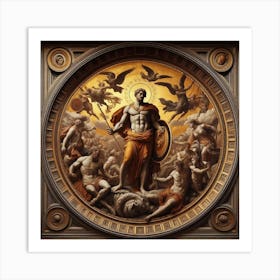St Michael And The Angels Art Print