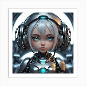 Robot Girl 2 Art Print