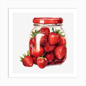 Strawberry Jar Art Print