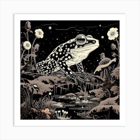 Frog In The Night Art Print