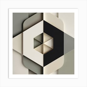 Interlocking Geometric Shapes Art Art Print