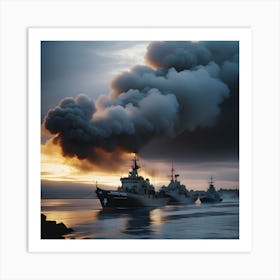 Naval Warfare - Ships at Sea 8 Art Print