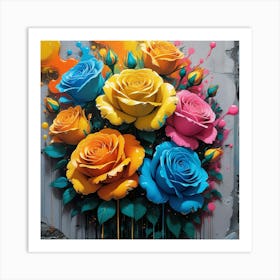 Roses painting 1 Art Print