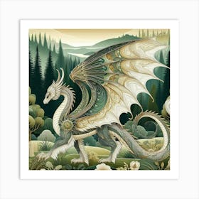 Dragon In The Forest Art Print