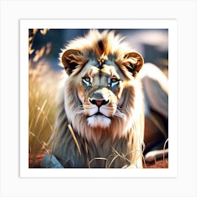 Lion art 34 Art Print