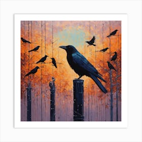 Crows Art Print