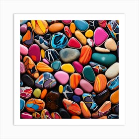 Colorful Pebbles 2 Art Print