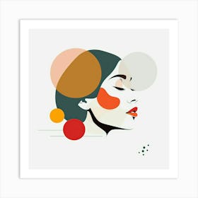 Abstract Portrait Of A Woman Art Print