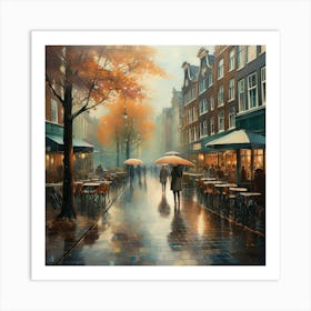 Rainy Day In Amsterdam 10 Art Print