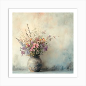 Wildflowers In A Vase 3 Art Print