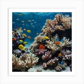 Default Aquarium With Coral Fish 2 1 Art Print