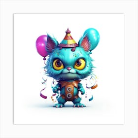 Birthday Cat 1 Art Print