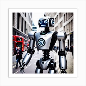 Robot On The Street 19 Art Print