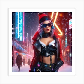 Cyberpunk Christmas 2 Art Print