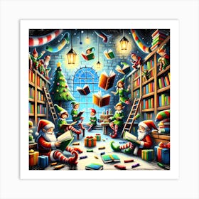 Super Kids Creativity:Elf In The Library Art Print