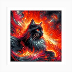 Feline Cat Creative Artwork Illustration 47 Art Print