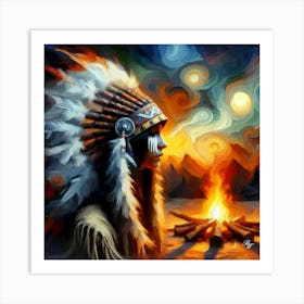 Lovely Native American Indian Woman 4 Art Print