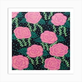 Pink Roses 1 Art Print