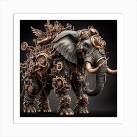 Steampunk Elephant Art Print