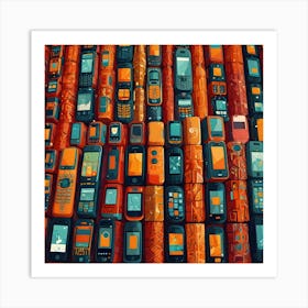 A Kaleidoscope Of Mobile Phones 3 Art Print