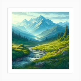 Mountain Landscape 1 Art Print