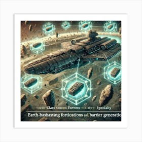 Gaia Class Fortress Earth Based Fortifications Art Print