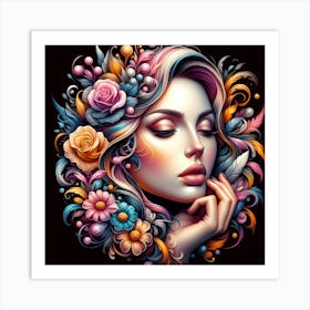 Flower Girl 5 Art Print