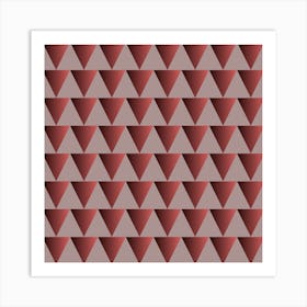 Abstract Red Triangles Art Print